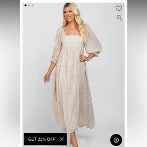 Pink Blush smocked maternity dress NWT